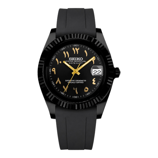 SEIKO MOD | ARABIC DIAL NOIR ET OR