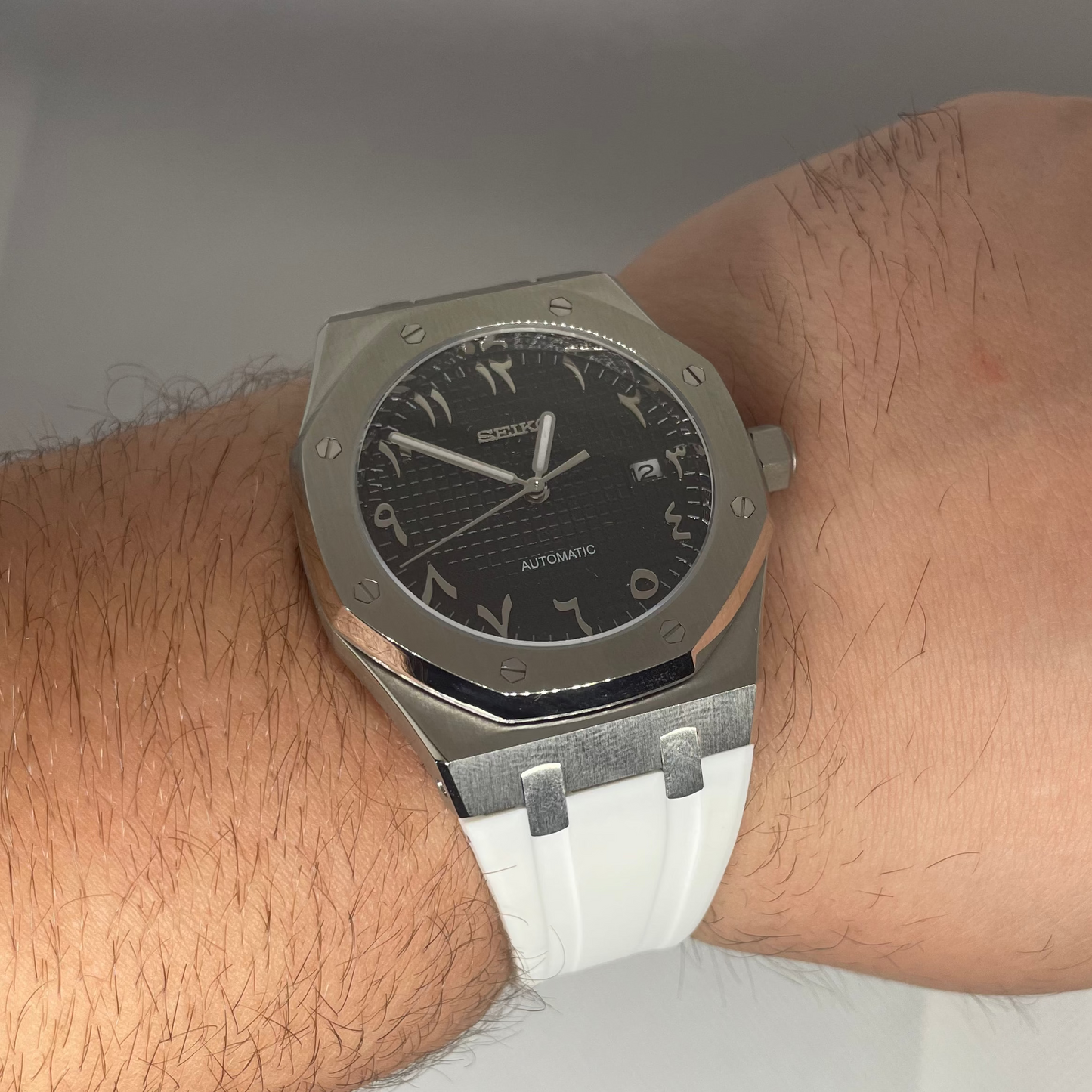 SEIKO MOD | ROYAL OAK ARABIC DIAL NOIR