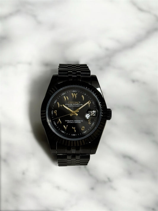 SEIKO MOD ARABIC DIAL | FULL BLACK