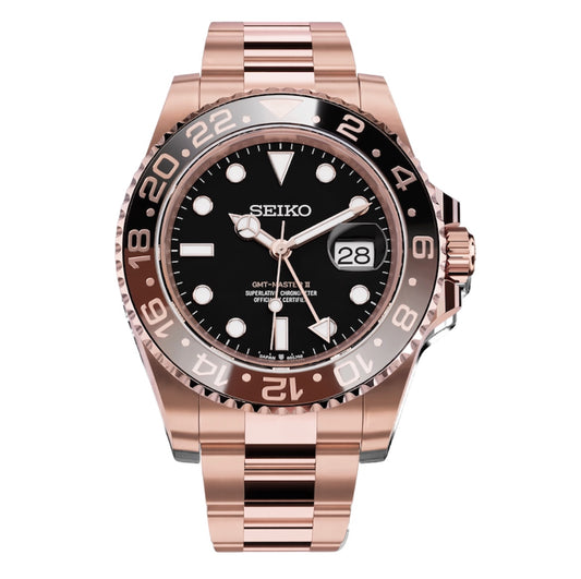 SEIKO MOD | GMT MASTER ROSE GOLD