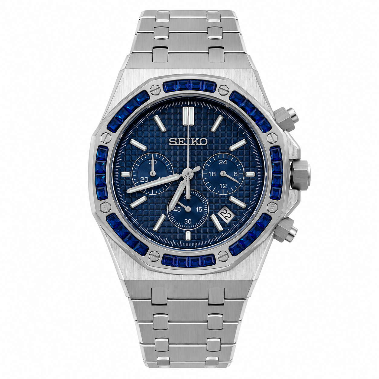 SEIKO MOD | ROYAL CHRONO SAPHIR BLEU